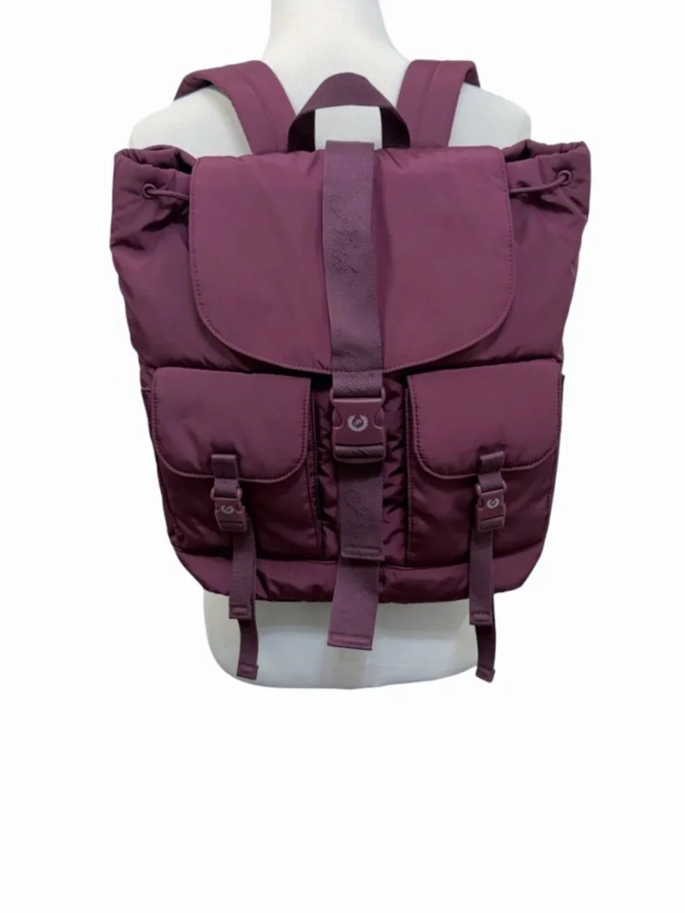PINK Victoria's Secret Cargo Utility Backpack Carry All Burgundy Campus
